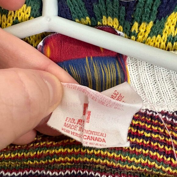 Vintage 80s/90s Kids Fair Isle Knit Sweater – Made in Canada – Size M - Picture 2 of 7